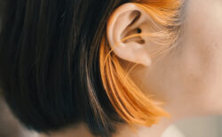 インナーカラーのオレンジ 小松市美容院